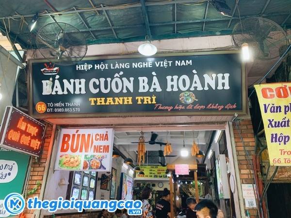 Thiết kế bảng hiệu b&aacute;nh cuốn n&oacute;ng theo y&ecirc;u cầu