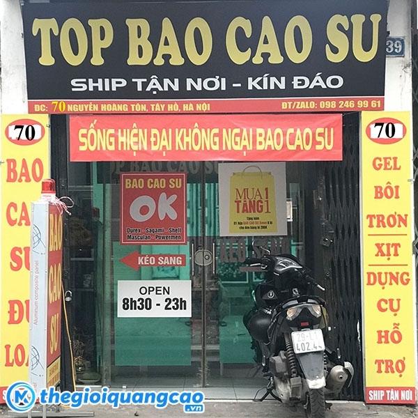 Mẫu bảng hiệu bao cao su, dụng cụ hỗ trợ sinh l&yacute;