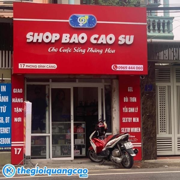 Mẫu bảng hiệu shop bao cao su cho cuộc sống thăng hoa