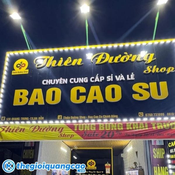 Thi c&ocirc;ng bảng hiệu quảng c&aacute;o shop bao cao su trọn g&oacute;i gi&aacute; rẻ TPHCM