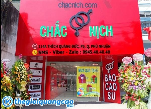 Thiết kế bảng hiệu bao cao su theo y&ecirc;u cầu