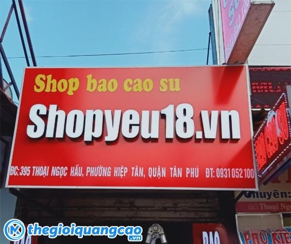 Mẫu bảng hiệu bao cao su thu h&uacute;t kh&aacute;ch