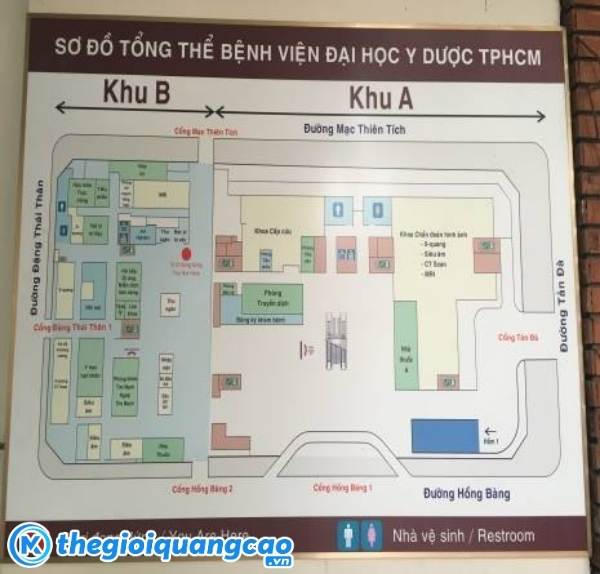 Bảng hiệu chỉ dẫn trong nội khu bệnh viện