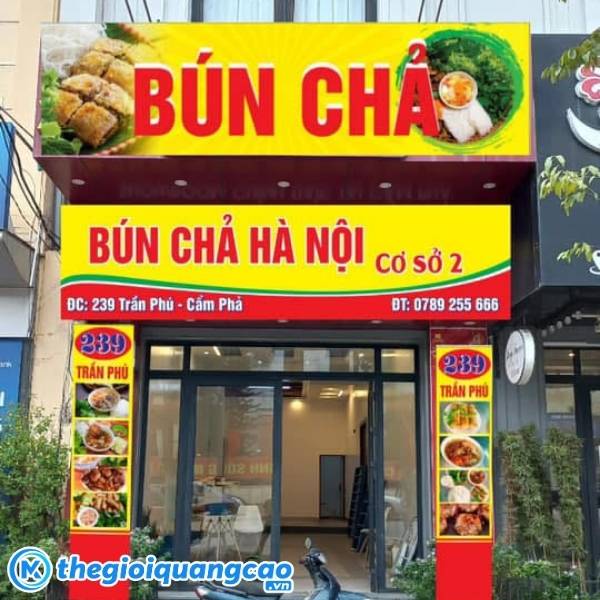 Gi&aacute; l&agrave;m bảng hiệu quảng c&aacute;o b&uacute;n chả H&agrave; Nội