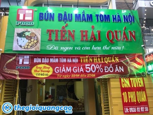 Mẫu bảng hiệu b&uacute;n đậu mắm t&ocirc;m h&agrave; nội