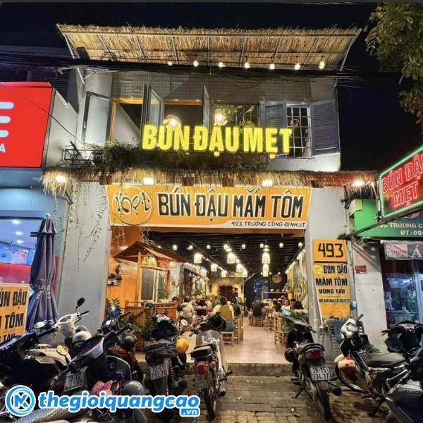 Mẫu bảng hiệu b&uacute;n đậu mẹt