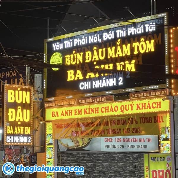 Thiết kế bảng hiệu b&uacute;n đậu mắm t&ocirc;m theo y&ecirc;u cầu