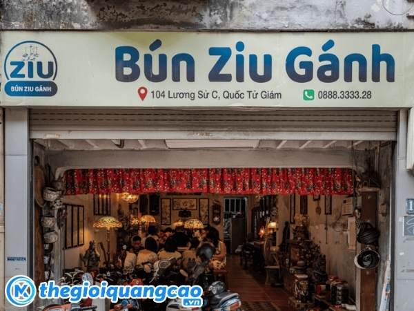 Mẫu bảng hiệu b&uacute;n ri&ecirc;u cua t&ugrave;y đa dạng cho mọi loại h&igrave;nh kinh doanh