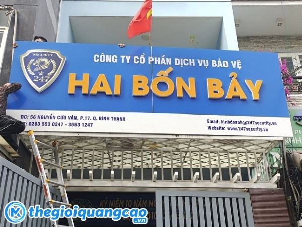 Mẫu bảng hiệu c&ocirc;ng ty bảo vệ Hai Bốn Bảy