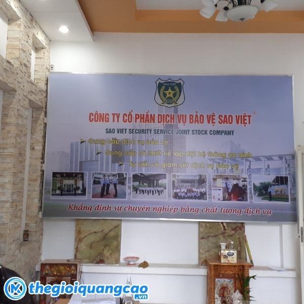 Mẫu bảng hiệu c&ocirc;ng ty bảo vệ Sao Việt