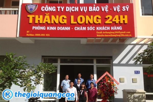 Bảng hiệu c&ocirc;ng ty bảo vệ mặt dụng ALu chữ nổi Mica