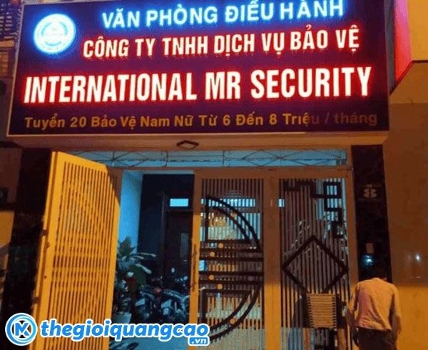 Bảng hiệu văn hiệu văn ph&ograve;ng c&ocirc;ng ty bảo vệ