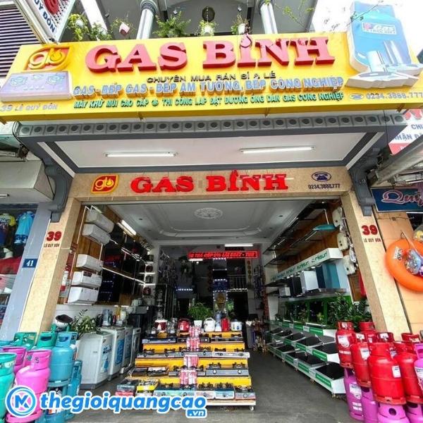 L&agrave;m bảng hiệu quảng c&aacute;o cửa h&agrave;ng gas sang trọng