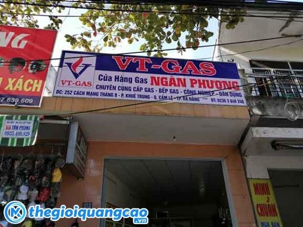 Mẫu bảng hiệu cửa h&agrave;ng gas Ng&agrave;n Phương