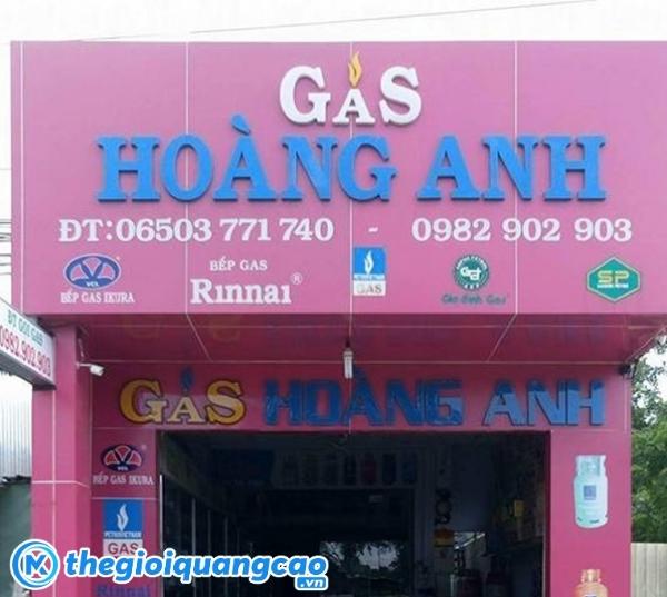 Mẫu bảng hiệu cửa h&agrave;ng gas Ho&agrave;ng Anh