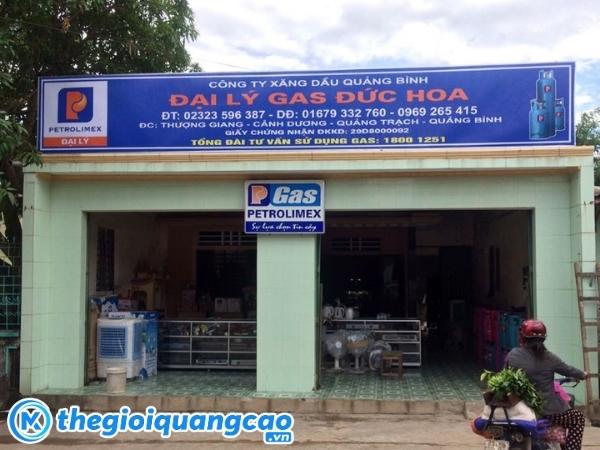 Bảng hiệu đại l&yacute; gas in bằng chất liệu bạt hiflex