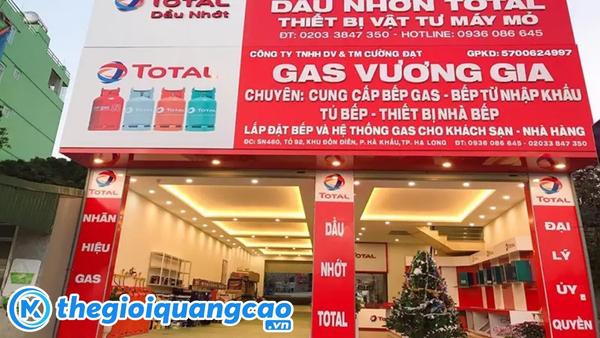 Mẫu bảng hiệu cửa h&agrave;ng gas Vương Gia