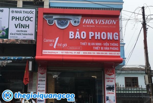 Mẫu bảng hiệu camera Bảo Phong chuy&ecirc;n thiết bị an ninh viễn th&ocirc;ng