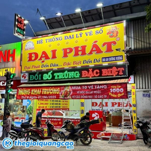 Mẫu bảng hiệu đại l&yacute; v&eacute; số bảng led ma trận