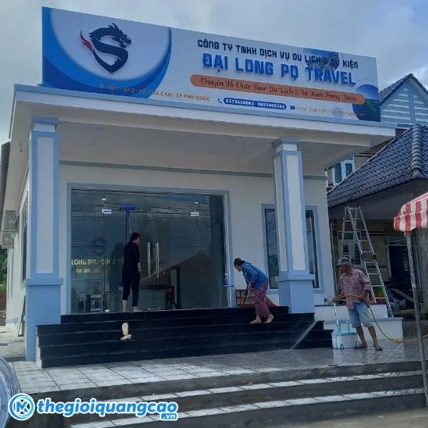 Mẫu biển hiệu quảng c&aacute;o c&ocirc;ng ty Đại Long PQ Travel