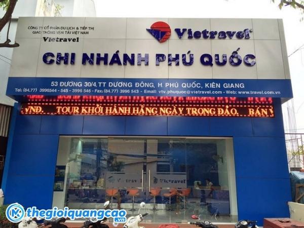 Mẫu bảng hiệu dịch vụ du lịch Vietravel chi nh&aacute;nh Ph&uacute; Quốc