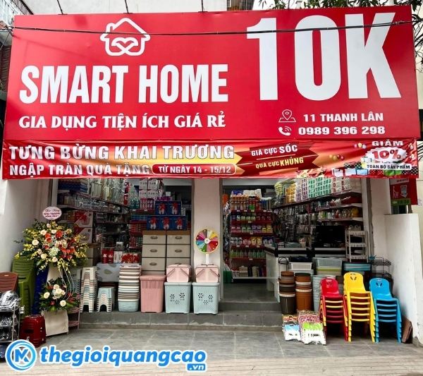 Mẫu bảng hiệu cửa h&agrave;ng đồ gia dụng tiện &iacute;ch gi&aacute; rẻ