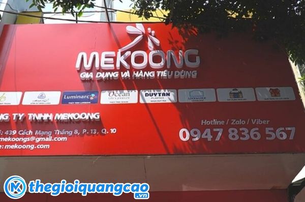 Mẫu bảng hiệu đồ gia dụng v&agrave; h&agrave;ng ti&ecirc;u d&ugrave;ng Mekoong