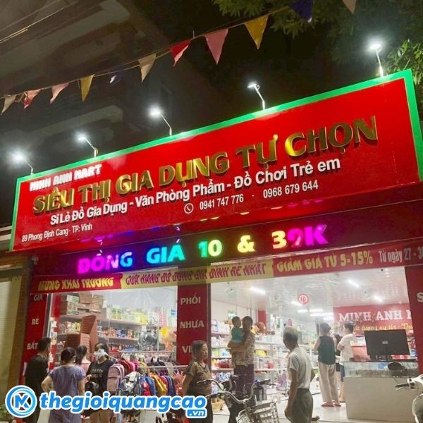 Mẫu biển quảng c&aacute;o đồ gia dụng đ&egrave;n Led