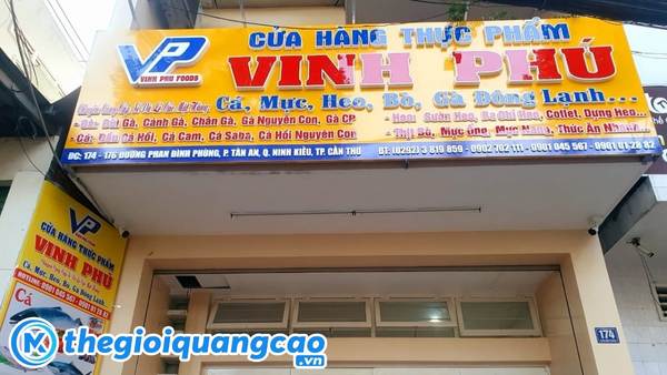 Mẫu bảng hiệu hải sản Vinh Ph&uacute;