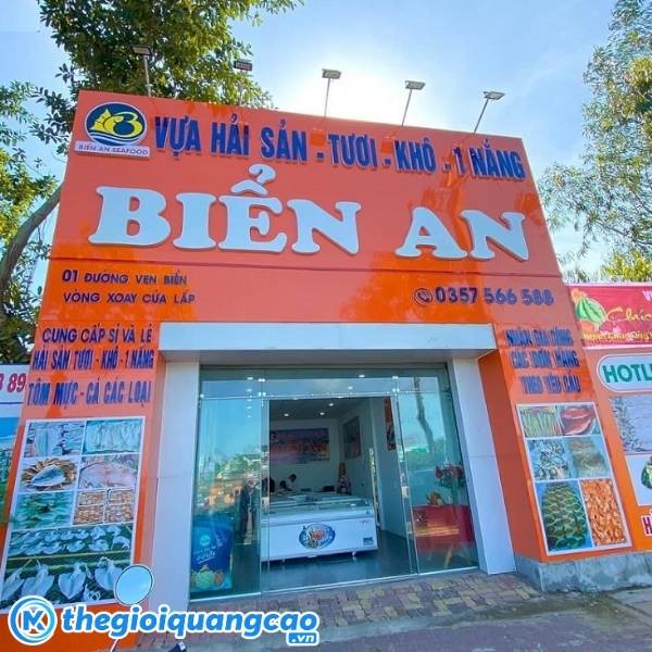 Mẫu biển quảng c&aacute;o hải sản kh&ocirc;