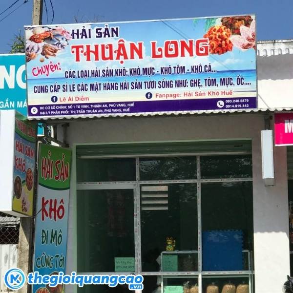 Mẫu bảng hiệu hải sản Thu&acirc;n Long