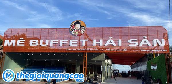 Mẫu biển quảng c&aacute;o nh&agrave; h&agrave;ng hải sản