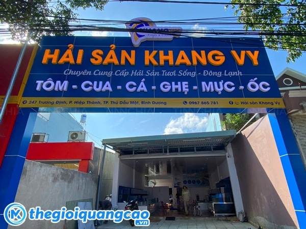 Thiết kế bảng hiệu hải sản theo y&ecirc;u cầu