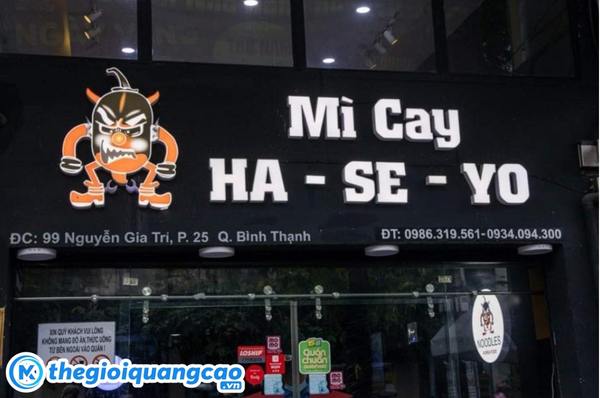 Mẫu bảng hiệu mì cay Ha-se-yo