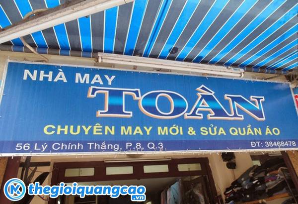Mẫu bảng hiệu nh&agrave; may To&agrave;n