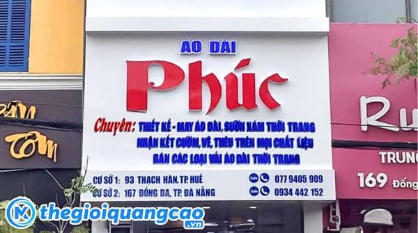 Mẫu bảng hiệu chuy&ecirc;n thiết kế may &aacute;o d&agrave;i