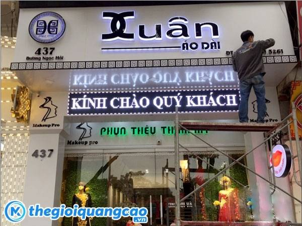 Mẫu bảng hiệu nh&agrave; may &aacute;o d&agrave;i đẹp