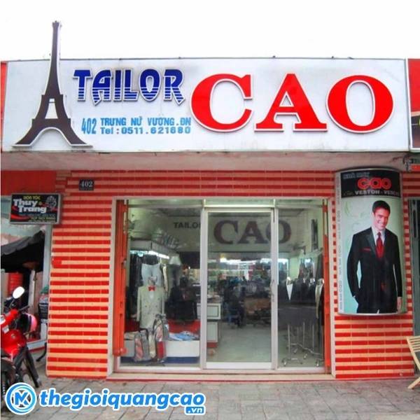 Mẫu bảng hiệu nh&agrave; may Tailor Cao