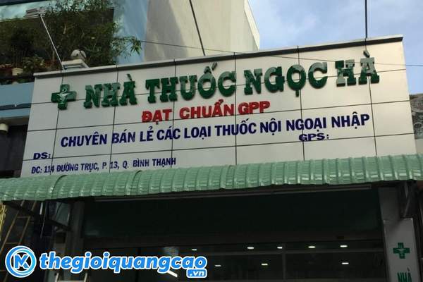 Thiết kế bảng hiệu nh&agrave; thuốc, quầy thuốc t&acirc;y theo y&ecirc;u cầu