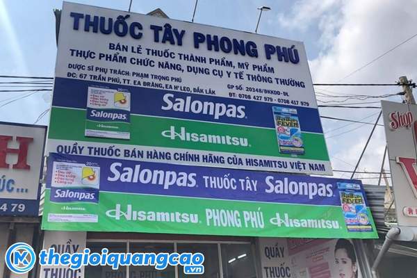 Mẫu bảng hiệu quầy thuốc t&acirc;y Phong Ph&uacute;