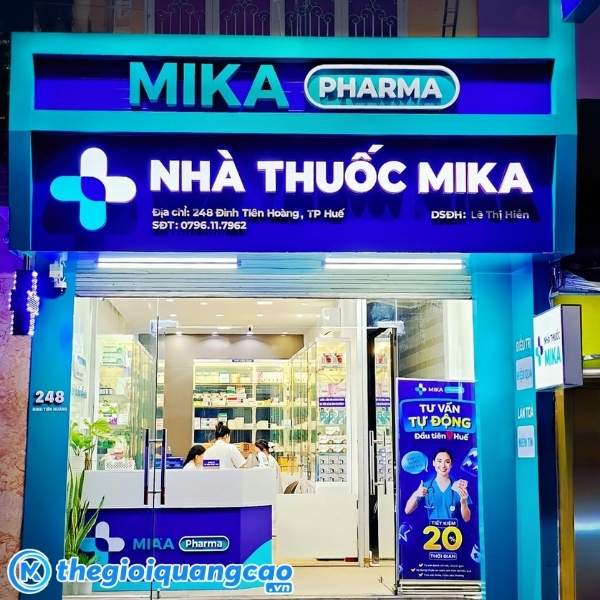 Mẫu bảng hiệu nh&agrave; thuốc Mika