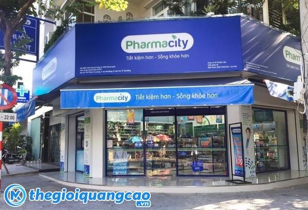 Mẫu bảng hiệu nh&agrave; thuốc Pharmacity đẹp