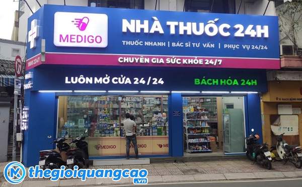 Mẫu bảng hiệu nh&agrave; thuốc 24H