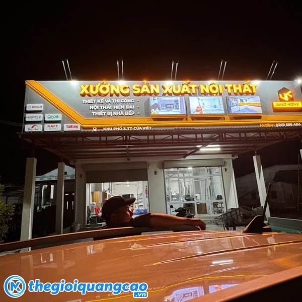 Mẫu bảng hiệu xưởng sản xuất nội thất đẹp