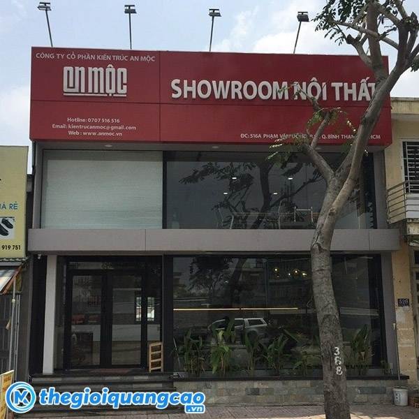 Mẫu bảng hiệu Showroom nội thất An Mộc