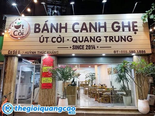 Mẫu bảng hiệu b&aacute;nh canh ghẹ &Uacute;t C&ograve;i
