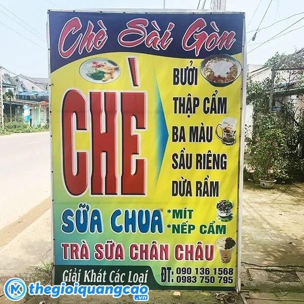 Biển vẫy đứng qu&aacute;n ch&egrave; s&agrave;i g&ograve;n