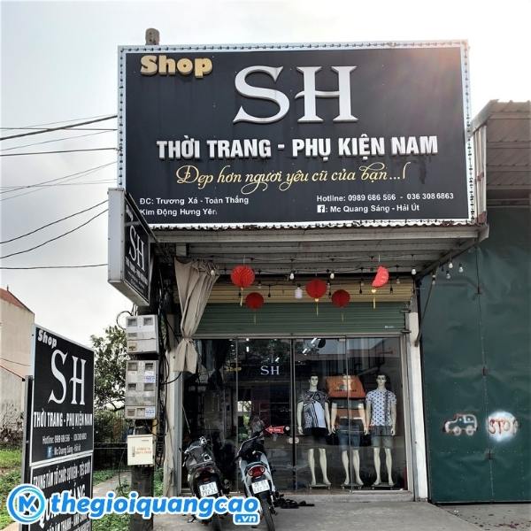 Mẫu bảng hiệu shop quần &aacute;o nam