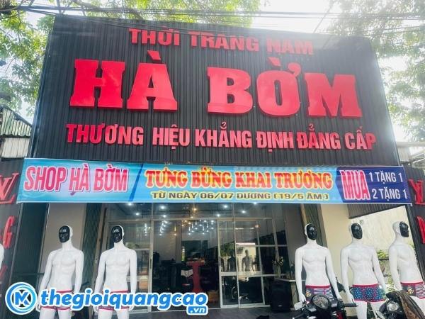 Mẫu bảng hiệu shop thời trang nam
