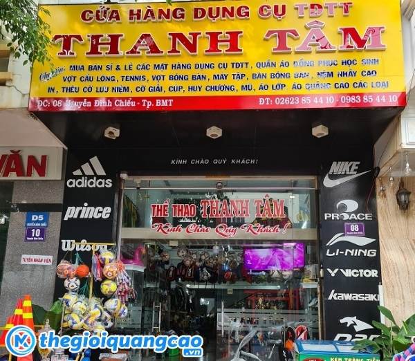 Thiết kế bảng hiệu shop thể thao theo y&ecirc;u cầu v&agrave; thi c&ocirc;ng trọn g&oacute;i